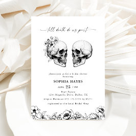 Invitación Muerte en la niebla gótica floral Skull negro duch