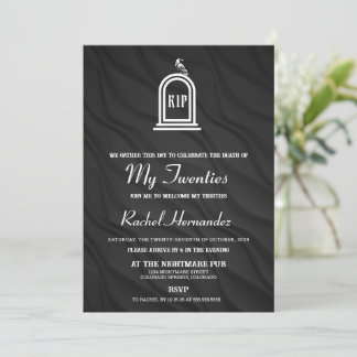 Invitación Muerte por el cumpleaños de mis 20