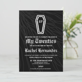 Invitación Muerte por el cumpleaños de mis 20