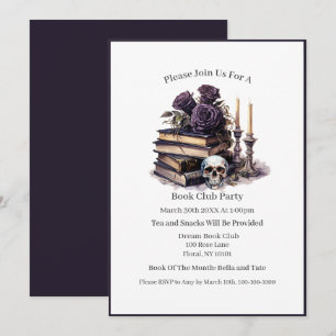 Invitación Muerte Por TBR, Lover Del Libro, Club Del Libro