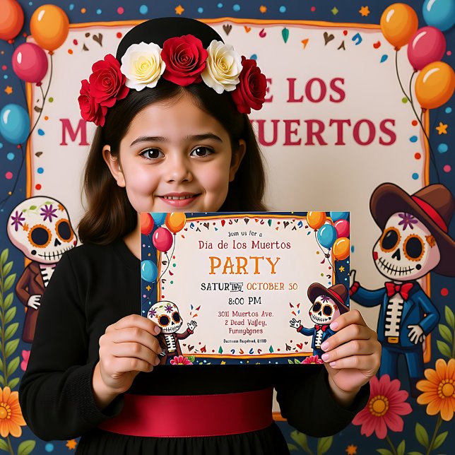 Invitación 💀 muerto en serio por diversión (💀 Dead Serious About Fun Invitation, customizable text on both sides)