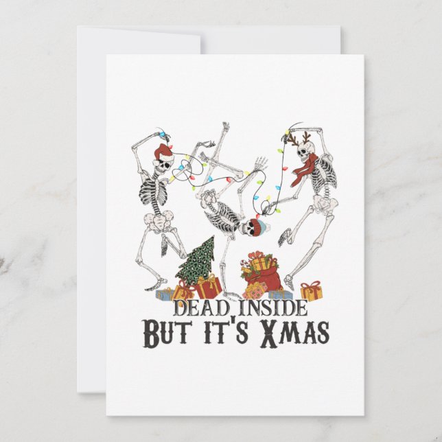 Invitación Muertos dentro pero sus Navidades Navidades divert (Anverso)