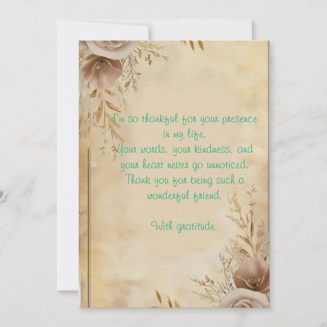 Invitación muestra de agradecimiento (Anverso)