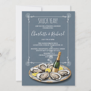 Invitación Muestra de Boda de Parejas Ostra y Champán Shuck Y