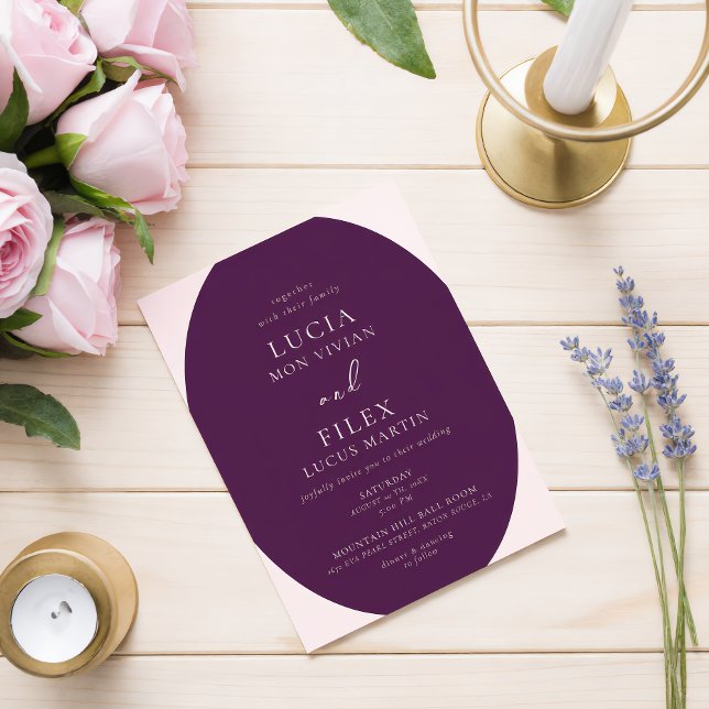 Invitación Muestra de Boda Royal Crimson (Subido por el creador)
