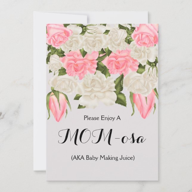 Invitación Muestra de la barra de las mamáes para Baby Shower (Anverso)