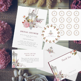 Invitación Muestra de Rosas florales y duchas nupciales con l