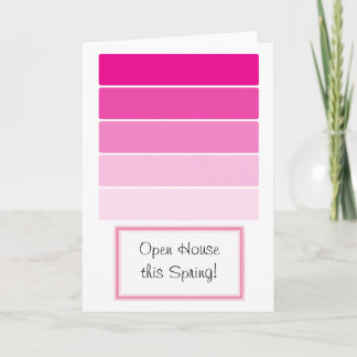 Invitación Muestras rosadas brillantes de la pintura