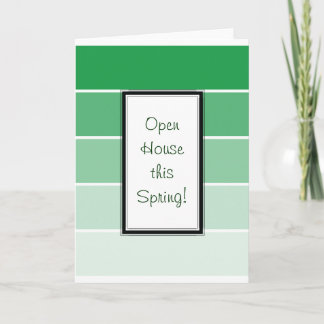 Invitación Muestras verdes claras de la pintura