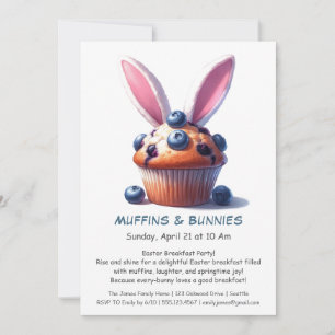 Invitación Muffins & Mañanas – Fiesta de Desayuno de Pascua