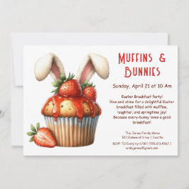 Invitación Muffins & Mañanas – Fiesta de Desayuno de Pascua 