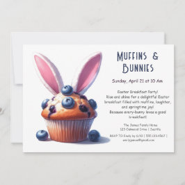 Invitación Muffins & Mornings - Fiesta de Desayuno de Pascua