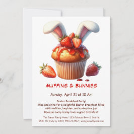 Invitación Muffins & Mornings - Fiesta de Desayuno de Pascua