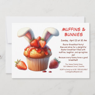 Invitación Muffins & Mornings - Fiesta de Desayuno de Pascua