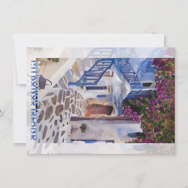 Invitación Mugre de café de Myconos (Anverso)