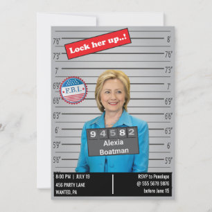 Invitación Mugshot Chiste de cumpleaños de la policía femenin