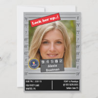 Mugshot Chiste de cumpleaños de la policía femenin