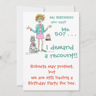 Invitación Mujer asertiva exige un personalizado de recuento