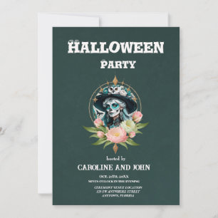 Invitación Mujer asombrosa con un impresionante maquillaje de