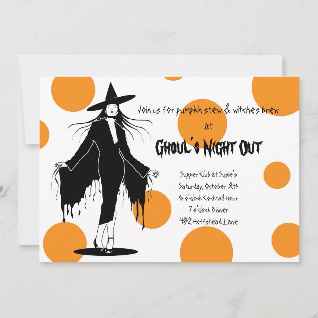 Invitación Mujer Bruja (Anverso)