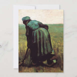 Invitación Mujer campesina cavando por Vincent van Gogh