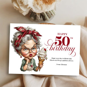 Invitación Mujer Caprichosa Encantadora Cumpleaños 50 Humor S