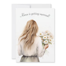 Mujer Con Daisy Bouquet Bridal Shower