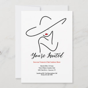 Invitación Mujer con labios rojos
