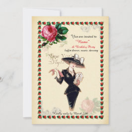 Invitación Mujer de la fiesta de cumpleaños cualquier edad,