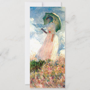 Invitación Mujer de Monet con un Paraguas de frente a la Izqu