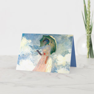 Invitación Mujer de Monet con un Paraguas Frente a la Izquier