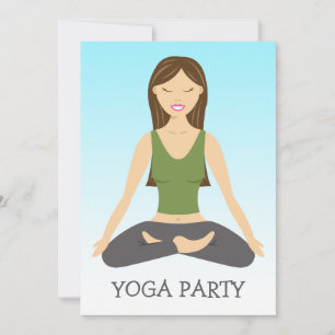 Invitación Mujer De Yoga En Fiesta De Yoga De Lotus Pose