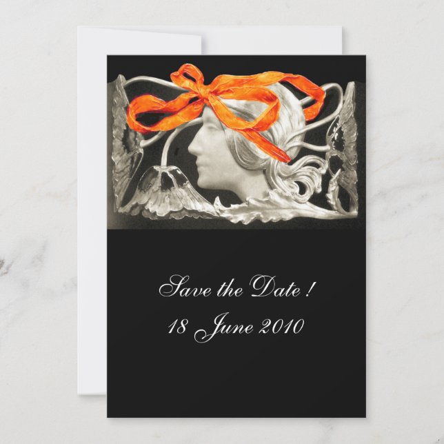 INVITACIÓN MUJER ELEGANTE BELLEZA JOYA /DAMA, LAZO ROJO, FLOR (Anverso)