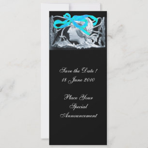 INVITACIÓN MUJER ELEGANTE BELLEZA JOYA /SEÑORA, LAZO AZUL, FL