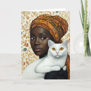 Invitación Mujer elegante y gato