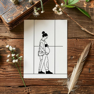 Invitación Mujer embarazada simple