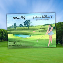 Mujer golfista cumple 50 años de edad
