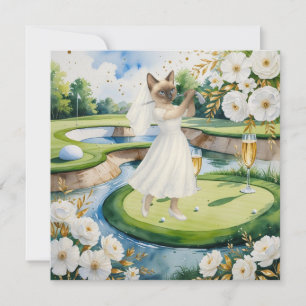 Invitación Mujer golfista Save the Date Novia Despedida de so