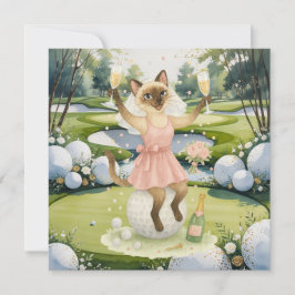 Invitación Mujer golfista Save the Date Novia Despedida de so