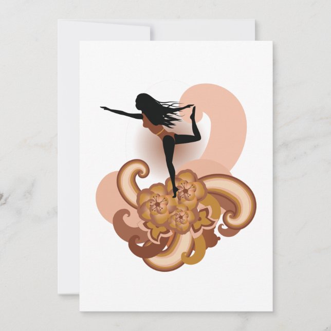 Invitación Mujer haciendo yoga (Anverso)