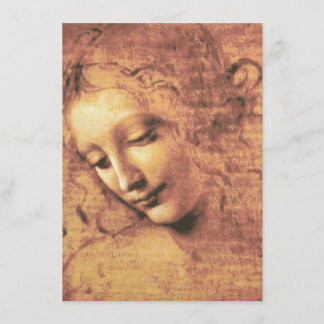 Invitación Mujer hermosa de Leonardo da Vinci