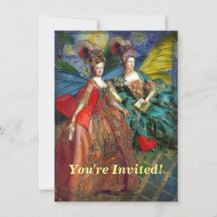 Invitación Mujer Mariposa Caprichosa Géminis Gótica Clásica
