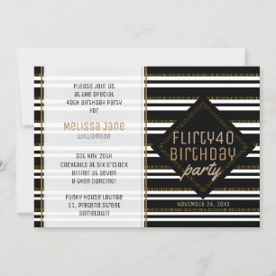 Invitación Mujer moderna y elegante 40 cumpleaños Fiesta invi
