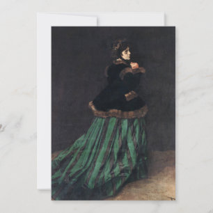Invitación Mujer Monet con vestido verde