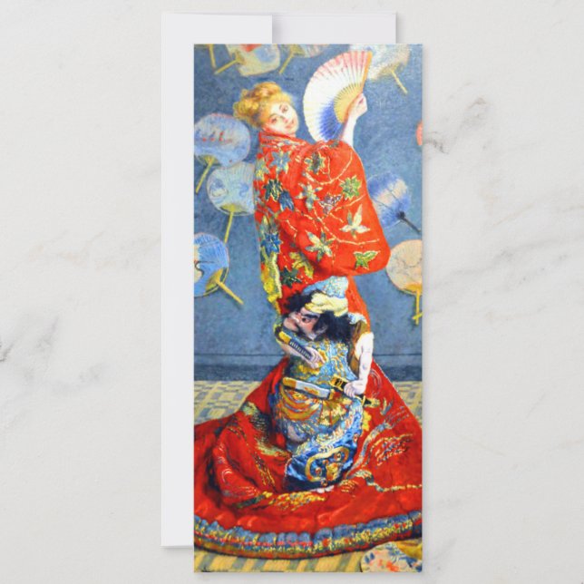 Invitación Mujer Monet en traje japonés (Anverso)