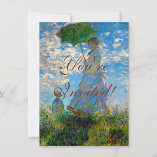Invitación Mujer Monet Paraguas Impresionismo
