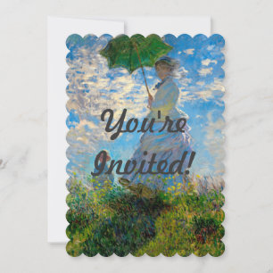 Invitación Mujer Monet Paraguas Impresionismo