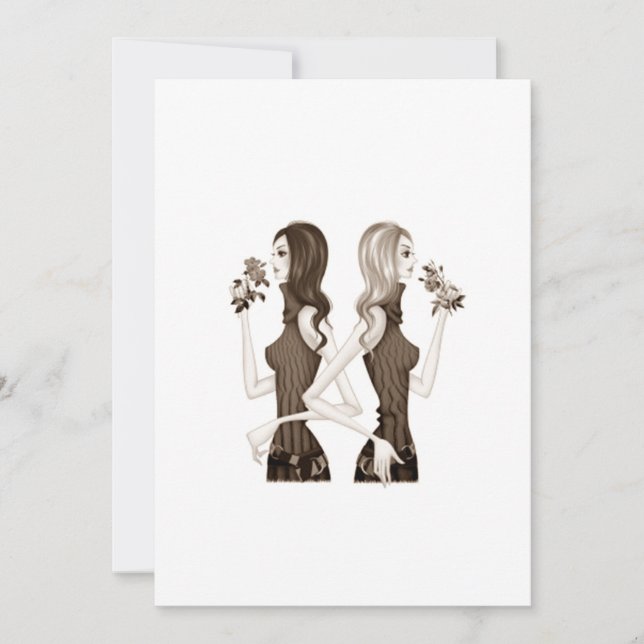 INVITACIÓN MUJER/NOVIA SE REÚNEN PARA INVITAR (Anverso)