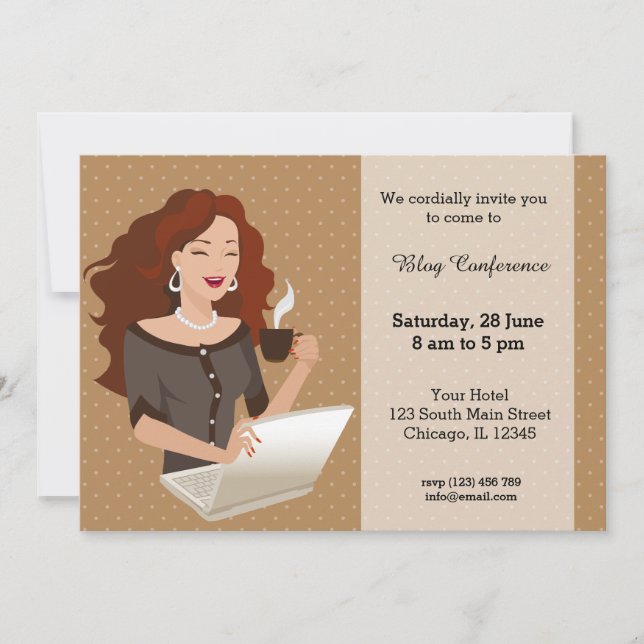 Invitación Mujer profesional (Anverso)