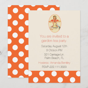 Invitación Mujer retra de la diversión que cocina la